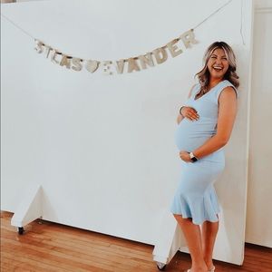 Size medium pink blush maternity dress